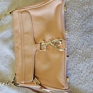 Rebecca Minkoff Tan Clutch with Gold Hardware